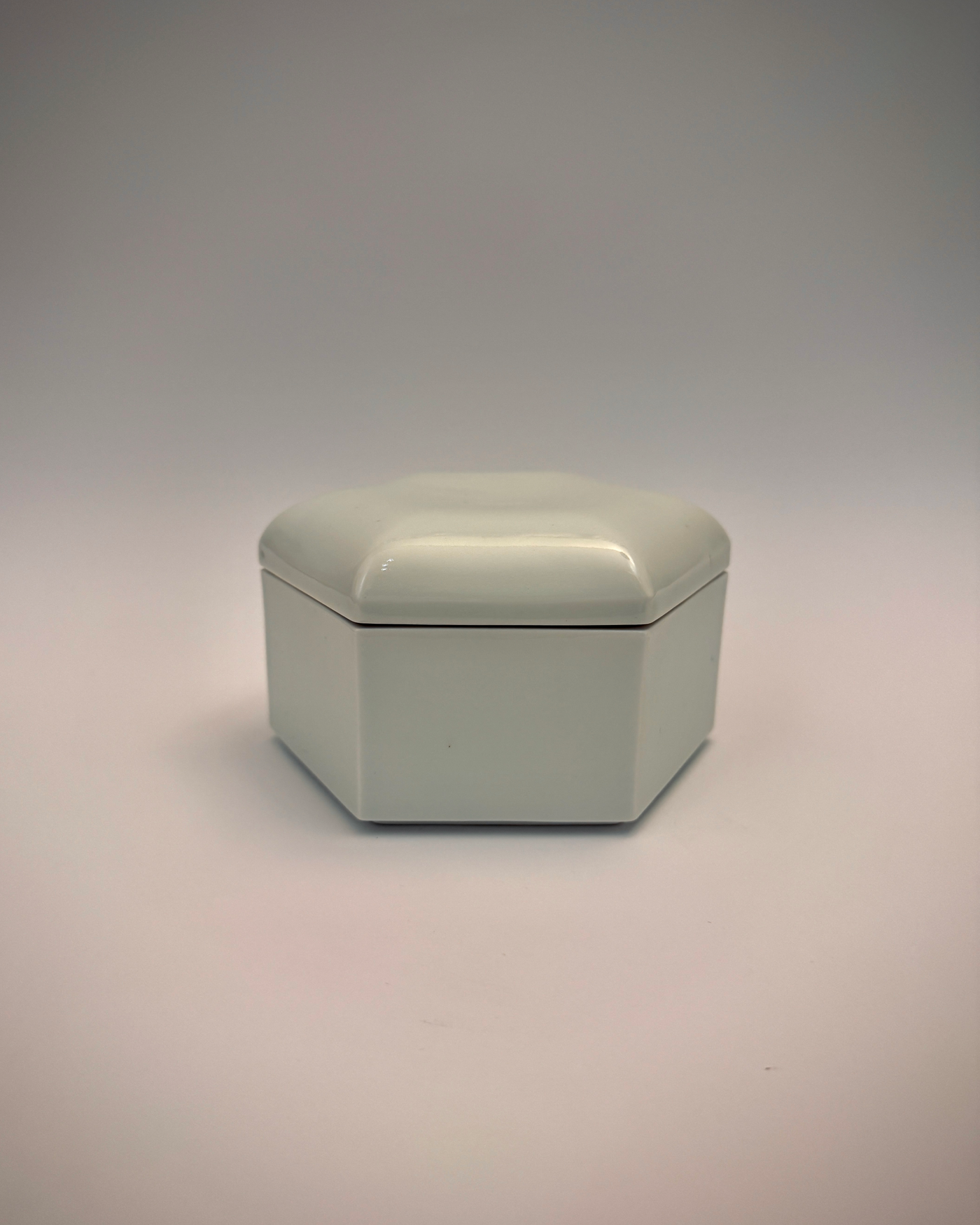 Hexagon celadon box