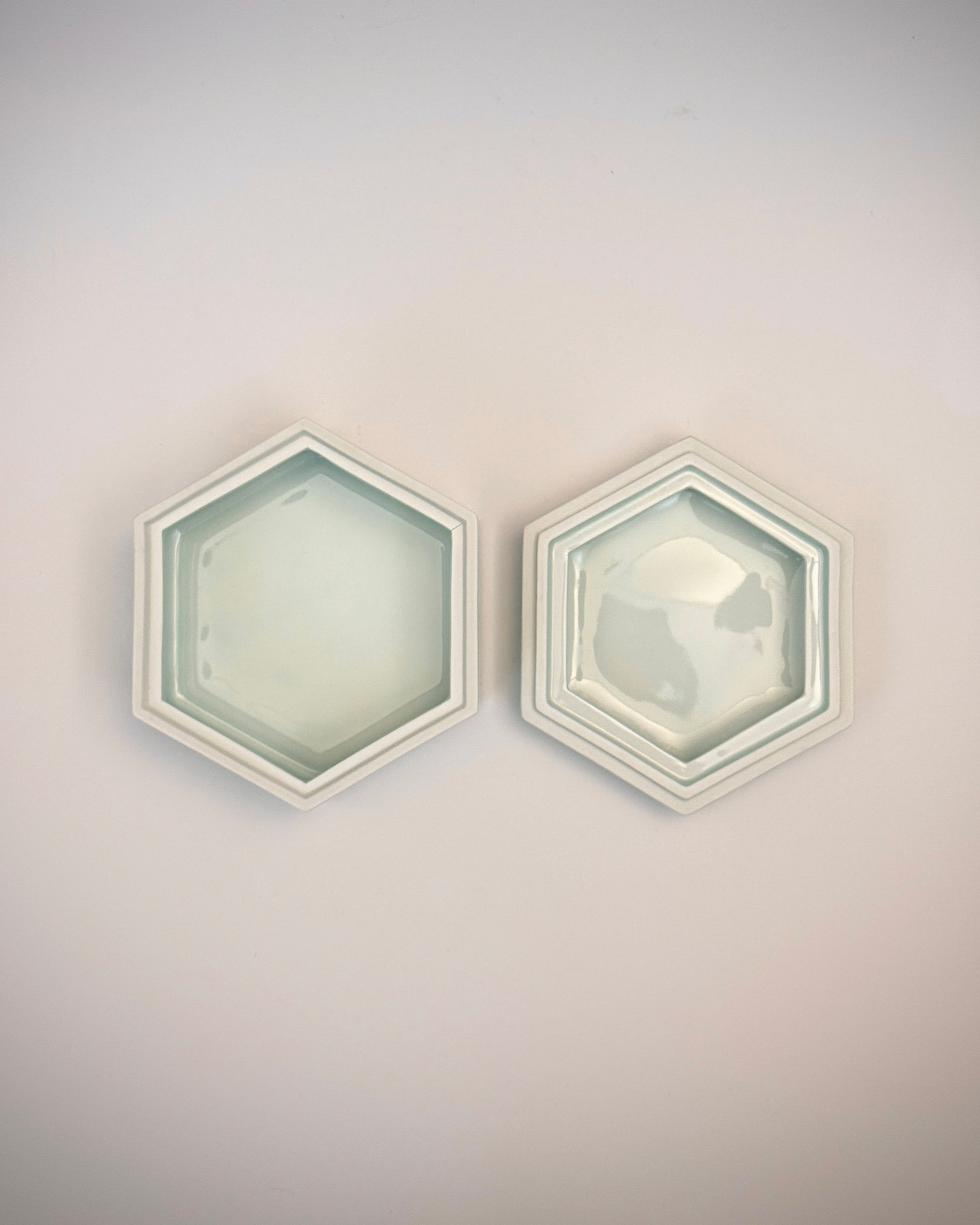Hexagon celadon box
